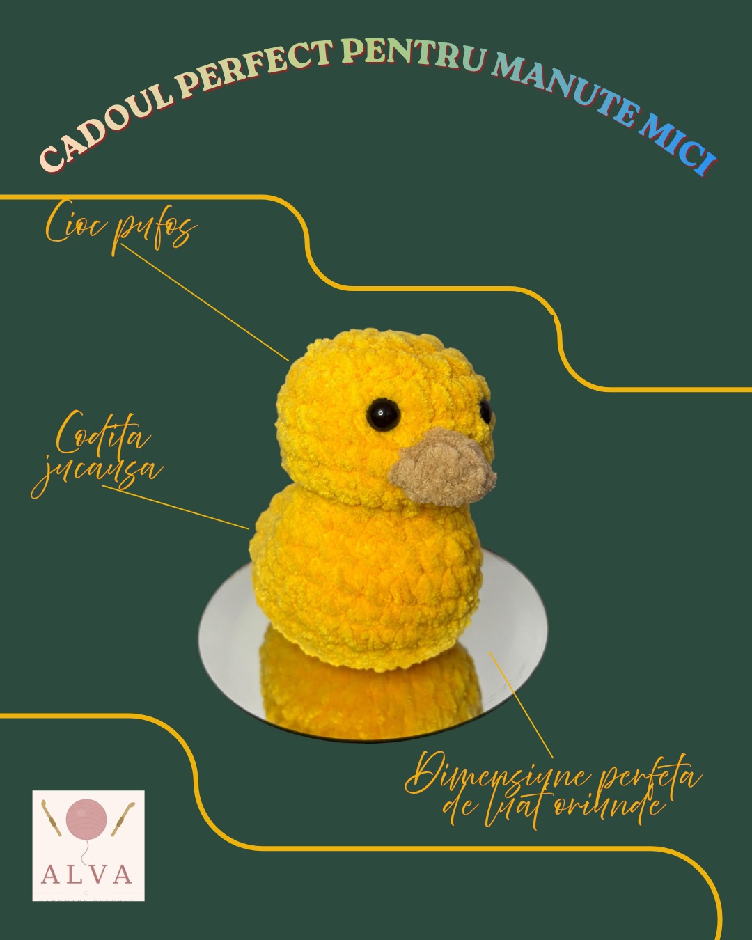 Rățușcă croșetată galbenă — ALVA
